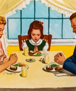 Vintage Family Meal Paint By Numbers