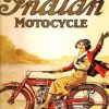 Woman On Indian Motorcycle Paint By Numbers