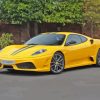 Yellow Ferrari Scuderia Paint By Numbers