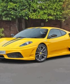 Yellow Ferrari Scuderia Paint By Numbers