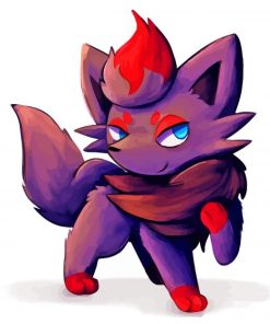 Zorua Species Art Paint By Numbers