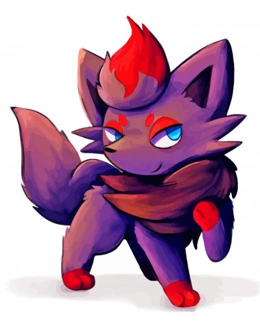 Zorua Species Art Paint By Numbers