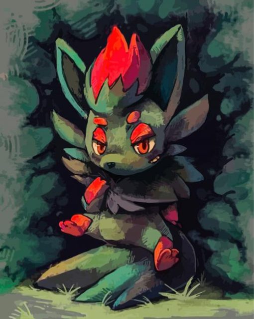 Zorua Art Paint By Numbers