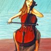 Aesthetic Violoncellist Lady Paint By Numbers