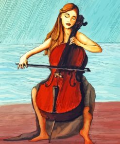 Aesthetic Violoncellist Lady Paint By Numbers