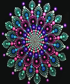 Beautiful Dotting Mandala Paint By Numbers