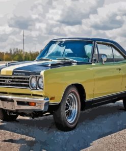 Black Yellow Plymouth Gtx Paint By Numbers