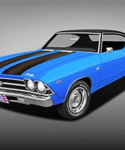 Blue 69 Chevrolet ss Paint By Numbers