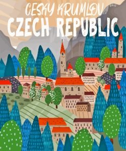 Cesky Krumlov Czech Poster Paint By Numbers