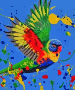 Colorful Splash Parrot Paint By Numbers