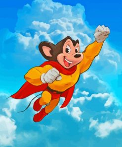 Cool Mighty Mouse Paint By Numbers