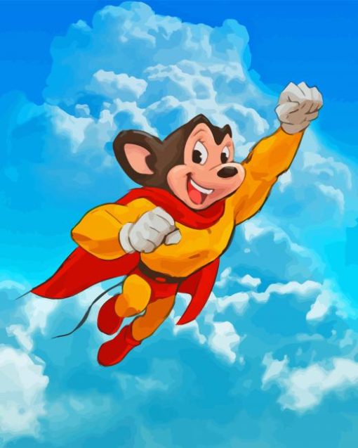 Cool Mighty Mouse Paint By Numbers