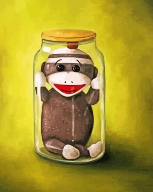 Sock Monkey Paint By Numbers