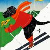 Dog Skiing In Snow Paint By Numbers