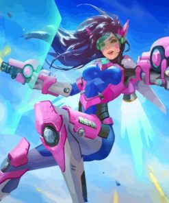 Dva Overwatch Art Paint By Numbers