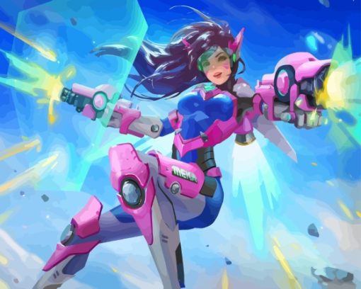 Dva Overwatch Art Paint By Numbers