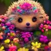 Floral Hedgehog Paint By Numbers