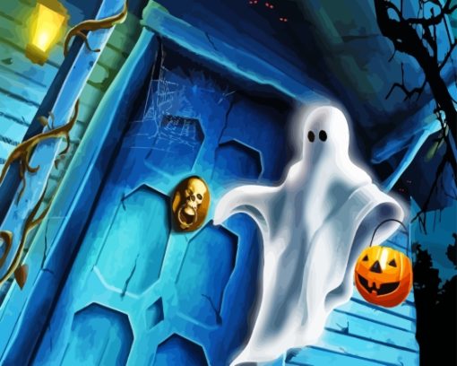 Halloween Ghost Paint By Numbers