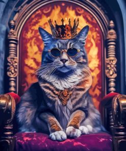 King Cat Paint By Numbers