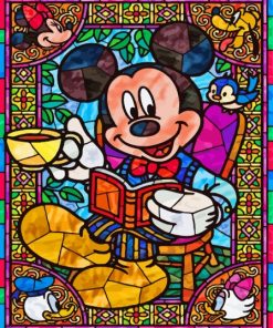 Mickey Mouse Disney Stained Glass Paint By Numbers