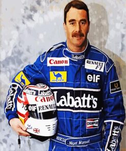 Nigel Mansell Car Driver Paint By Numbers