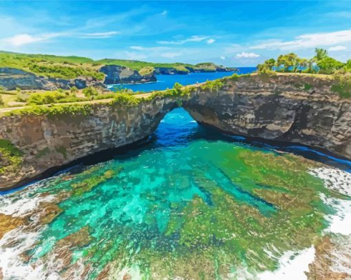 Nusa Penida Bali Cliff Paint By Numbers