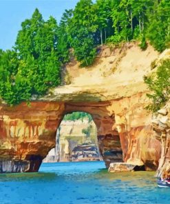 Pictured Rocks National Lakeshore Michigan Paint By Numbers