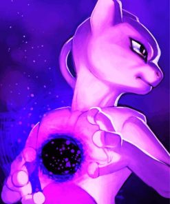 Powerful Mewtwo Paint By Numbers