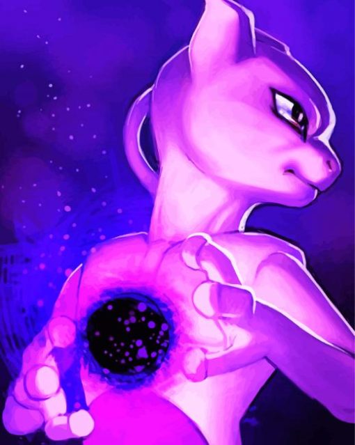 Powerful Mewtwo Paint By Numbers