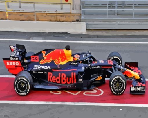 Red Bull Formula 1 Racing Car Paint By Numbers