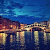 Rialto Bridge Venice At Night Paint By Numbers