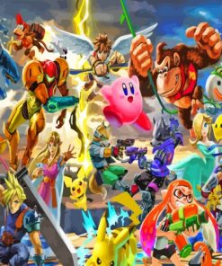 Super Smash Bros Characters Paint By Numbers