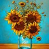 Blooming Sunflowers Jar Paint By Numbers