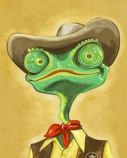 Cowboy Rango Cartoon Paint By Numbers