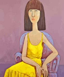 Lady In Yellow Dress Paint By Numbers