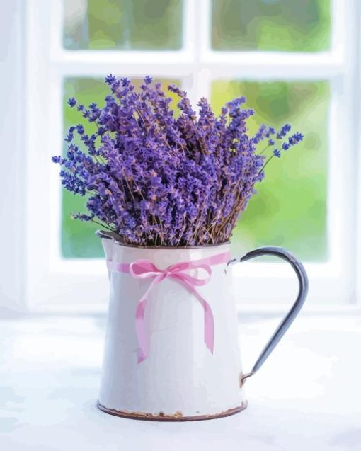 Lavender White Vase Paint By Numbers