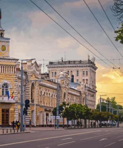 Moldova Street Sunset Paint by Numbers