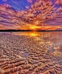 Nudgee Beach Australia Sunset Paint By Numbers