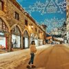 Saint Moritz Streets At Night Paint By Numbers