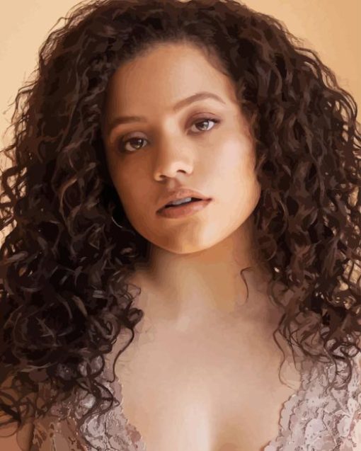 Sarah Jeffery Curly Hair Paint By Numbers