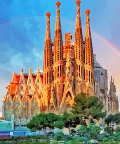 Spanish Church Sagrada Familia Paint By Numbers