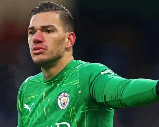 Ederson Brazilian Goalkeeper Paint By Numbers