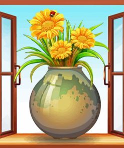 Flower In Vase Paint By Numbers