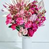 Pink Flowers In Vase Paint By Numbers