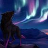 Wolf With Northern Lights Paint By Numbers