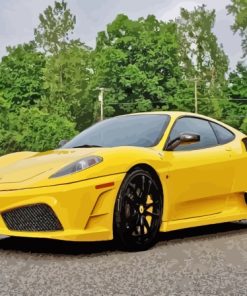 Yellow Ferrari F430 Paint By Numbers