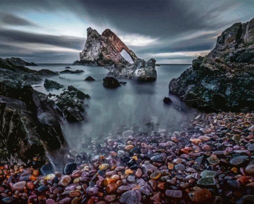 Bow Fiddle Rock United Kingdom Paint by Numbers