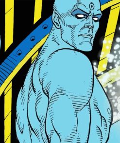 Dr Manhattan Comic Character Paint by Numbers