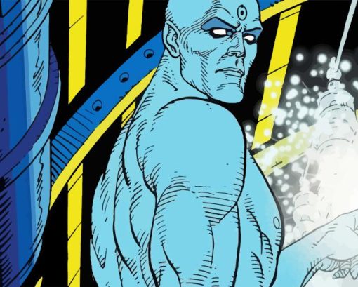 Dr Manhattan Comic Character Paint by Numbers