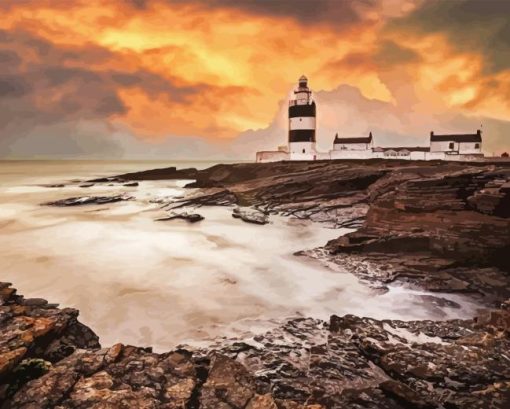 Ireland Hook Lighthouse Paint by Numbers